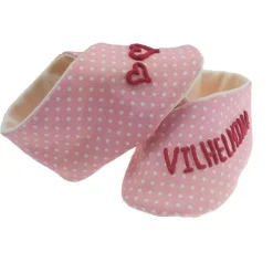 Sale Babyschuhe Punkte mit Namen rosa  personalisiertes Taufgeschenk Geschenk Geburt eines Mädchen Geschenke