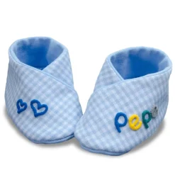 Geschenke|Mein Name Babyschuhe rosa kariert mit Namen personalisiertes Taufgeschenk Geschenk zur Geburt für Mädchen