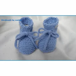 Best Babyschuhe, Strickschuhe, 0-3 Monate, handgestrickt, blau Geschenke