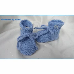 Best Babyschuhe, Strickschuhe, 0-3 Monate, handgestrickt, blau Geschenke