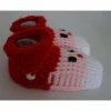Weihnachtsaccessoires|amigoll9 Babyschuhe Weihnachtsmann    gehäkelt  Handarbeit