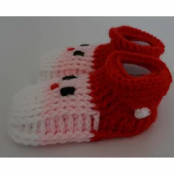 Weihnachtsaccessoires|amigoll9 Babyschuhe Weihnachtsmann    gehäkelt  Handarbeit