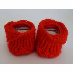Weihnachtsaccessoires|amigoll9 Babyschuhe Weihnachtsmann    gehäkelt  Handarbeit