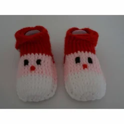 Weihnachtsaccessoires|amigoll9 Babyschuhe Weihnachtsmann    gehäkelt  Handarbeit