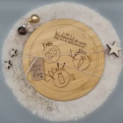 Bambusbrett Lieber Weihnachtsmann Weihnachtsdeko