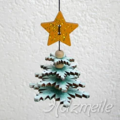 New Bastelset Flocken-Christbaum aus Holz Bastelzubehör
