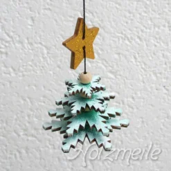 New Bastelset Flocken-Christbaum aus Holz Bastelzubehör