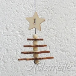 New Bastelset Flocken-Christbaum aus Holz Bastelzubehör
