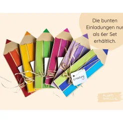 Discount Bastelset Schulanfang Einladung Einschulung basteln | Einladungskarten zur Einschulung | Einladung Schuleinführung Kinder Einschulung