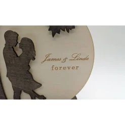Best Baum der Liebe – Personalisiertes 3D Holz-Silhouette Display mit Gravur Valentinstagsgeschenke