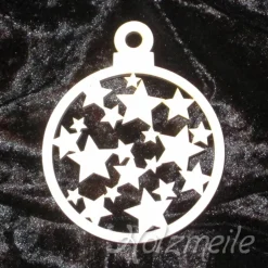 Baumschmuck|holzmeile Baumhänger Kugel Stern Felix aus Holz Geschenkanhänger