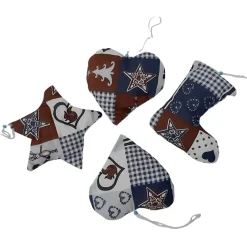 Baumschmuck|Afrosteff Baumschmuck 4-er Set, Christbaumschmuck, Geschenkeanhänger