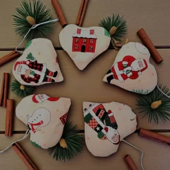 Baumschmuck 5-er Set, Herz Anhänger Baumschmuck