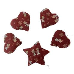Clearance Baumschmuck 5-er Set rot Baumschmuck