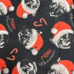 Weihnachtsstoffe|Mamasign Baumwolldruck - Katzen mit Weihnachtsmützen - Weihnachten - 50cm