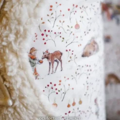 Hot Baumwollstoff Kinder und Rentiere von acufactum by Sophia Drescher  – OEKO-TEX –  Weihnachtsmotiv - ab 30 x 145 cm Weihnachtsstoffe
