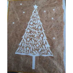 Best Baumwollstoff mit Weihnachtsmotiven, Weihnachtsstoff, Breite 1,40 m, Meterware, braun, beige, wieß, grün Weihnachtsstoffe