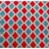 Sale Baumwollstoff Rauten Weihnachtsstoff, Breite 1,45 m, Meterware, grün rot gelb Weihnachtsstoffe