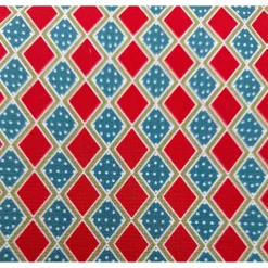 Sale Baumwollstoff Rauten Weihnachtsstoff, Breite 1,45 m, Meterware, grün rot gelb Weihnachtsstoffe