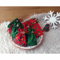 Adventskalender|Das Meisterstückle Befüllbarer Adventskalender rot grün Katzenmotiv