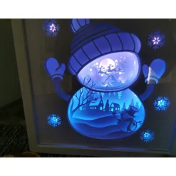 Hot Beleuchteter Bilderrahm mit Weihnachtsmotiv und Farbwechsel. Kerzen & Beleuchtung