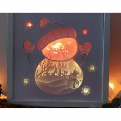 Hot Beleuchteter Bilderrahm mit Weihnachtsmotiv und Farbwechsel. Kerzen & Beleuchtung