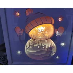 Hot Beleuchteter Bilderrahm mit Weihnachtsmotiv und Farbwechsel. Kerzen & Beleuchtung