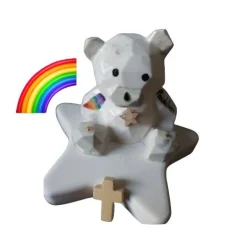 Gedenksteine|Sentimentina Beruhigender Regenbogen Teddy - Dein Trost in schweren Zeiten