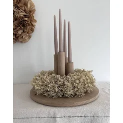 Adventskränze|Familienst(H)olzdesign Besonderer Adventskranz aus hochwertigem Eichenholz