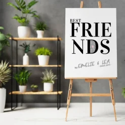 Beste Freunde | Personalisiertes Bild auf Leinwand 20x30cm | BFF Hochzeitsgeschenke