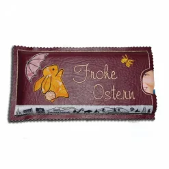 Outlet Bestickte Geschenkverpackung für eine Tafel Schokolade als Geschenkidee dunkelrote Schokoladenhülle Ostern Geschenkverpackungen
