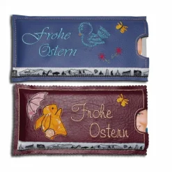 Best Bestickte Geschenkverpackung für eine Tafel Schokolade als Geschenkidee blaue Schokoladenhülle Ostern Geschenkverpackungen