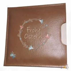 Online Bestickte Geschenkverpackung Text nach Wunsch für Schokolade Geschenkidee Schokoladenhülle Muttertag Ostern Geburtstag Geschenkverpackungen