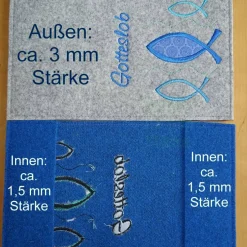 Best Bestickte Gotteslobhülle aus Filz *Kelch *individuell angefertigt Gotteslobhülle