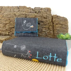 bestickte Gotteslobhülle, Bibelhülle, Filz, mit Namen, Geschenke zur Kommunion, Konfirmationsgeschenke Gotteslobhülle