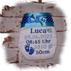 Sale Bestickte Windel mit Name Geschenke