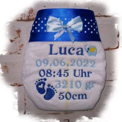 Sale Bestickte Windel mit Name Geschenke