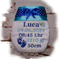 Sale Bestickte Windel mit Name Geschenke