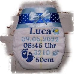 Sale Bestickte Windel mit Name Geschenke