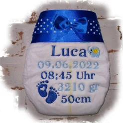 Sale Bestickte Windel mit Name Geschenke