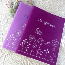 Best bestickte Zeugnismappe personalisiert aus Filz – Geschenk zum Schulanfang für Mädchen Kinder Einschulung