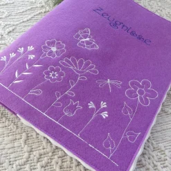 Best bestickte Zeugnismappe personalisiert aus Filz – Geschenk zum Schulanfang für Mädchen Kinder Einschulung