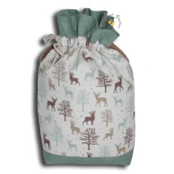 Clearance Bestickter Weihnachtsbeutel Nikolaus-Applikation personalisierter Nikolausbeutel weihnachtlicher Geschenksack Wunschname Säckchen & Beutel