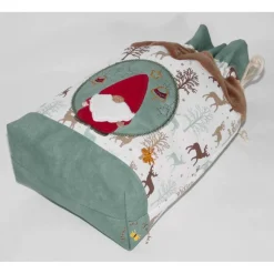 Clearance Bestickter Weihnachtsbeutel Nikolaus-Applikation personalisierter Nikolausbeutel weihnachtlicher Geschenksack Wunschname Säckchen & Beutel