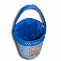 Clearance Besticktes Osterkörbchen mit Namen Ostertasche Osternest Tasche Kinder Stofftasche Utensilo Geschenktasche Osterkörbchen