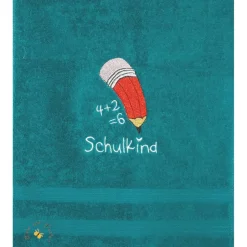 Clearance Besticktes personalisiertes Kinderhandtuch Stift Schulkind mit Namen Einschulung Schule Kinder Einschulung