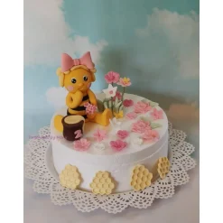 Biene mit Regenbogen TaufeFondant Tortendeko Fondant Fondantfiguren Fondant Figuren Tortendekoration