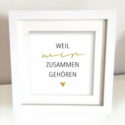 Outlet Bild zur Hochzeit | Freundschaft | Liebe | Bilderrahmen | INDIVIDUALISIERBAR Hochzeitsdeko