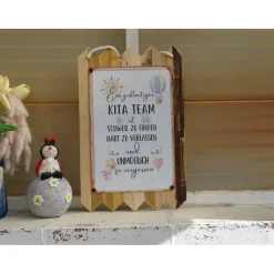 Sale Blechschild auf Altholz - Kita Abschied - Geschenk für Erzieher/in - Schulkind Deko  Deko auf Altholz Landhaus 40 x 25cm Kinder Danksagungskarten