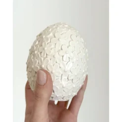 Discount Blümchen Osterei - Dekofigur zu Ostern - aus Jesmonite gegossen Ostereier
